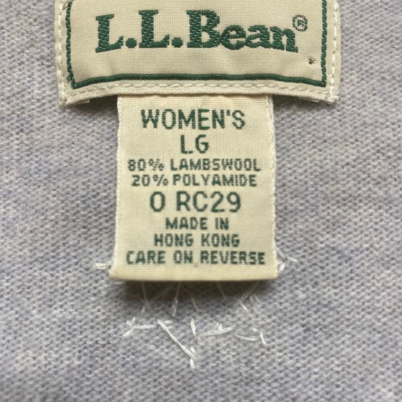 L.L. Bean Light Blue Snowflake Cardigan - Picture 8 of 10